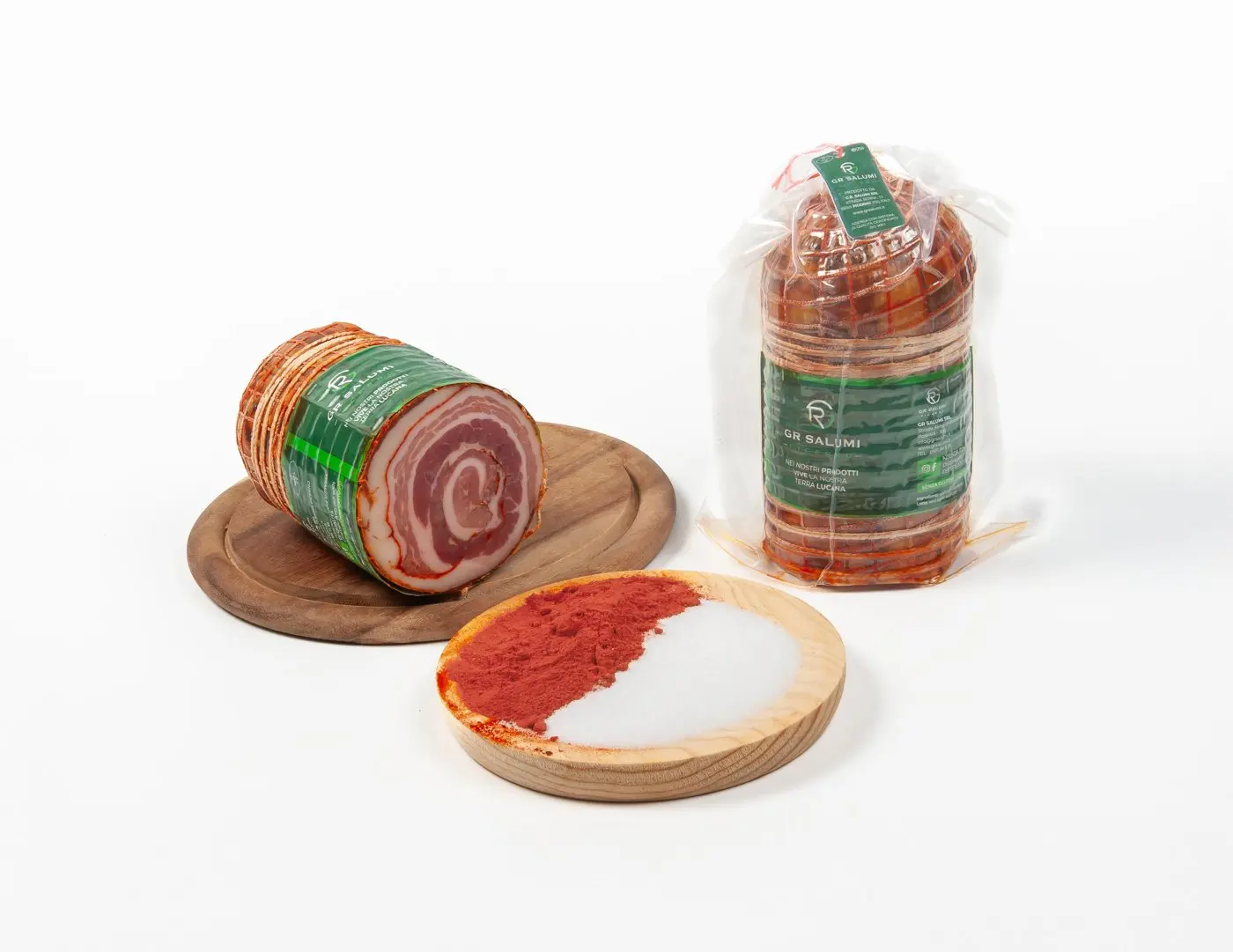 Pancetta arrotolata piccante metà s.v.